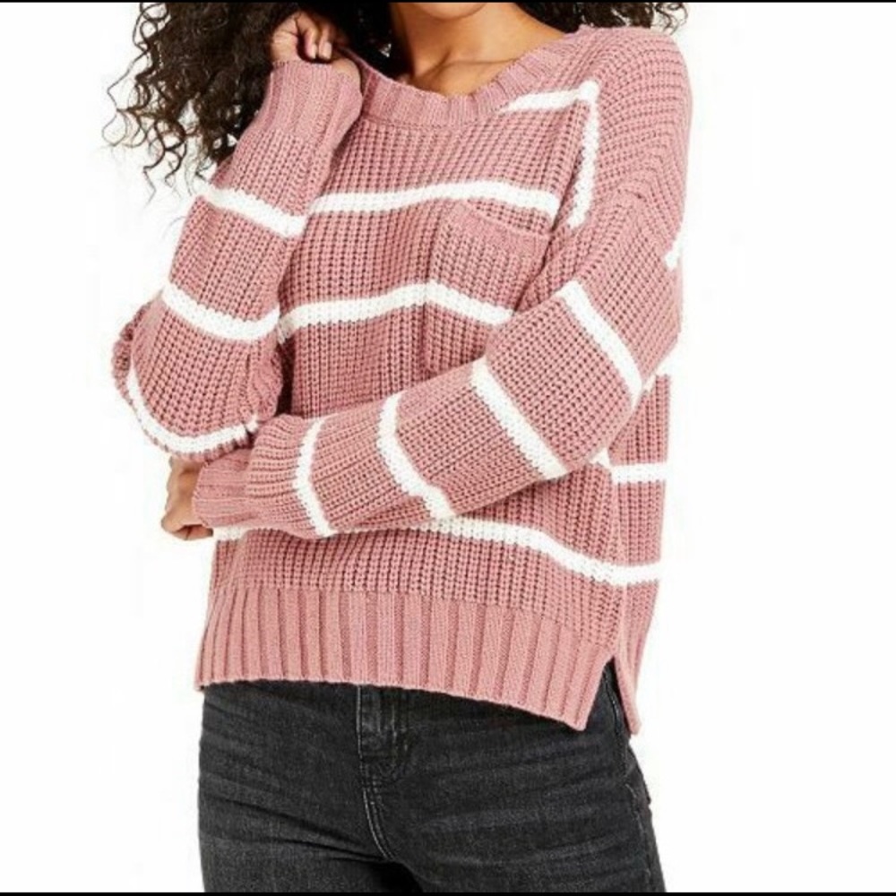 Pink striped sweater